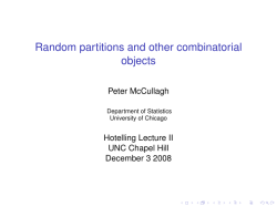 Random partitions and other combinatorial objects