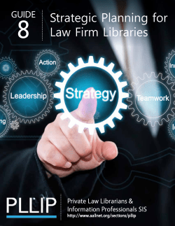 Guide #8, Strategic Planning for Law Firm Libraries