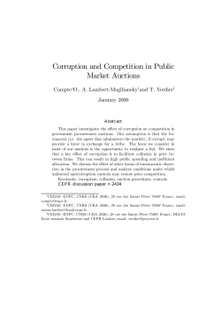 Corruption and Competition in Public Market Auctions