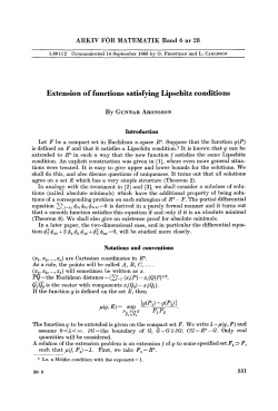 Extension of functions satisfying lipschitz conditions