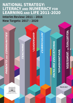 national strategy: literacy and numeracy for learning and life 2011