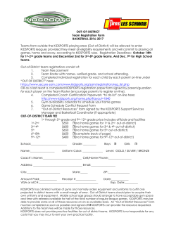 OUT-OF-DISTRICT Team Registration Form BASKETBALL 2016