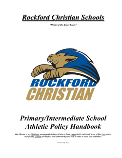 Athletic Handbook - Rockford Christian Schools
