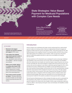 State Strategies: Value-Based Payment for Medicaid Populations