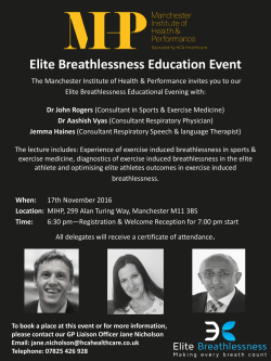 Elite Breathlessness Education Event