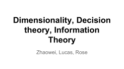 Dimensionality, Decision theory, Information Theory