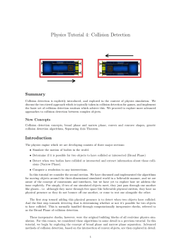 Physics Tutorial 4: Collision Detection