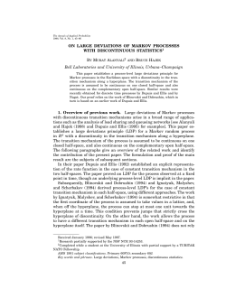 ON LARGE DEVIATIONS OF MARKOV PROCESSES WITH