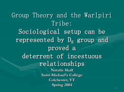 Group Theory and the Warlpiri Tribe