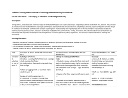 Authentic Learning and Assessment in Technology