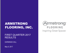 Armstrong Flooring, Inc. First Quarter 2017 Presentation