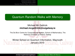 Quantum Random Walks with Memory
