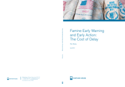 Famine Early Warning and Early Action: The Cost