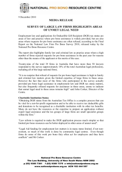 Centre launches National Law Firm Pro Bono Survey Report
