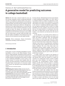A generative model for predicting outcomes in college basketball