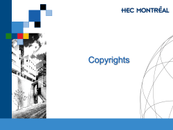 Copyrights - HEC Montr&eacute;al
