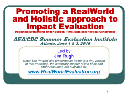 3-hour version - RealWorld Evaluation