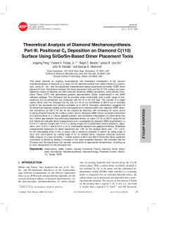 Theoretical Analysis of Diamond Mechanosynthesis. Part III