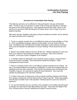 Confrontation Scenarios (For Role Playing)