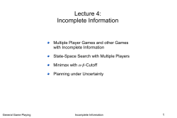 Lecture 4: Incomplete Information
