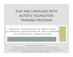 Play and Language for Autistic Youngsters