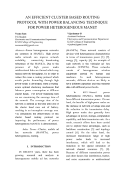 AN EFFICIENT CLUSTER BASED ROUTING PROTOCOL WITH