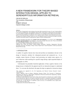 a new framework for theory-based interaction design, applied to