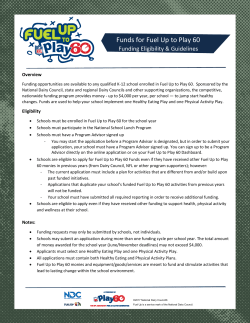 Funds for Fuel Up to Play 60