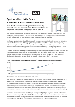Sport for elderly in the future &ndash; Between ironman and chair exercises