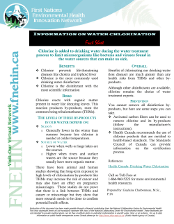 Information on Water Chlorination