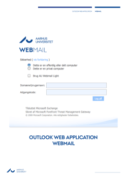 OutlOOk web applicatiOn webmail