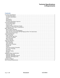 Specification Template