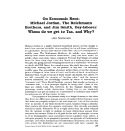 On Economic Rent: Michael Jordan, The