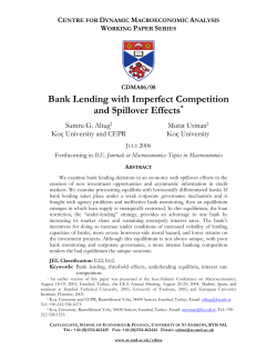 Bank Lending with Imperfect Competition and Spillover Effects*