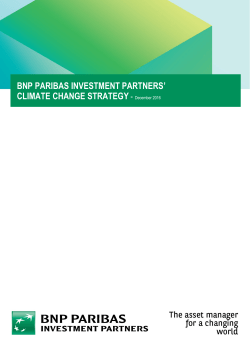 Climate change strategy - BNP Paribas Investment Partners