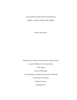 Analyzing interaction patterns to verify a simulation/game model