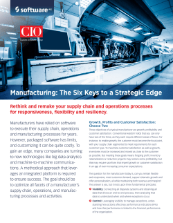 Manufacturing: The Six Keys to a Strategic Edge
