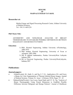 RESUME Of MAHNAZ ETEHAD TAVAKOL Researcher at