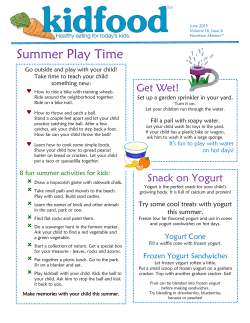 Summer Play Time - Oneida County Public Health Department