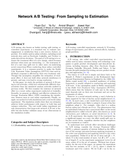 Network A/B Testing: From Sampling to Estimation