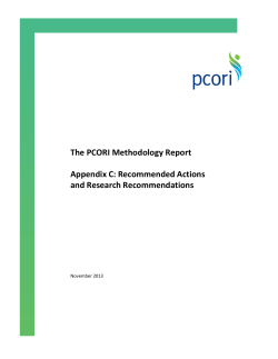 Recommended Actions and Research Recommendations