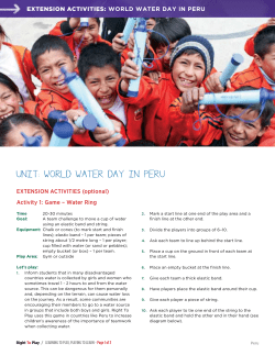 unit: world water day in peru - Right To Play