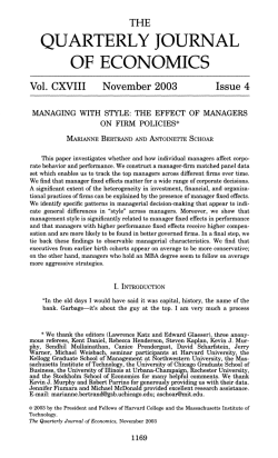 Managing with Style: The Effect of Managers on Firm Policies
