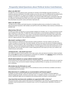 Frequently Asked Questions about Political Action Contributions