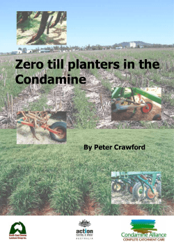 Zero till planters in the Condamine