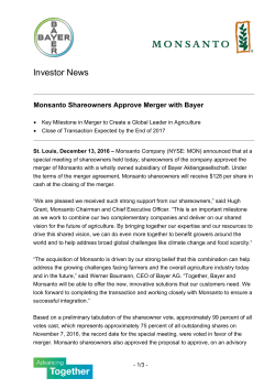 Investor News - Bayer Investor Relations