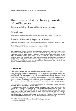 Group size and the voluntary provision of public goods