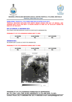 PROBABILITY OF CYCLOGENESIS (FORMATION OF