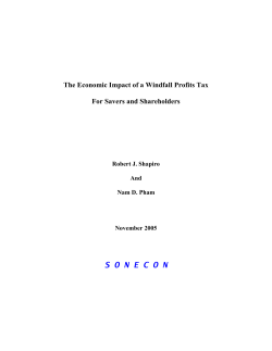 The Economic Impact of a Windfall Profits Tax