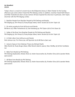 Jim Woodford 3/2/16 Today`s show is a result of a recent trip to the